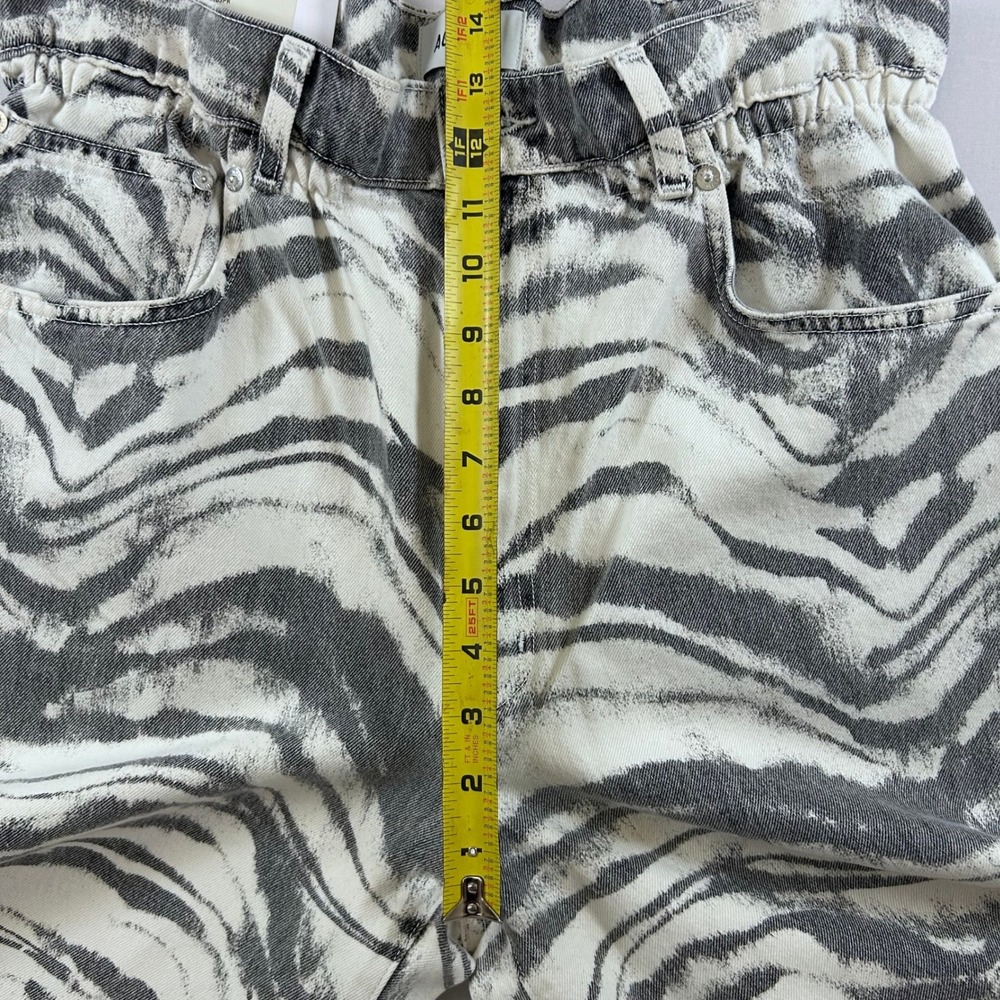 AGOLDE Lyonne Jeans Womens 30 Quiver Black Zebra Print Wide Leg High Rise NWT - Picture 8 of 11